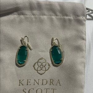Kendra Scott Teal and gold  Earrings authentic Quality